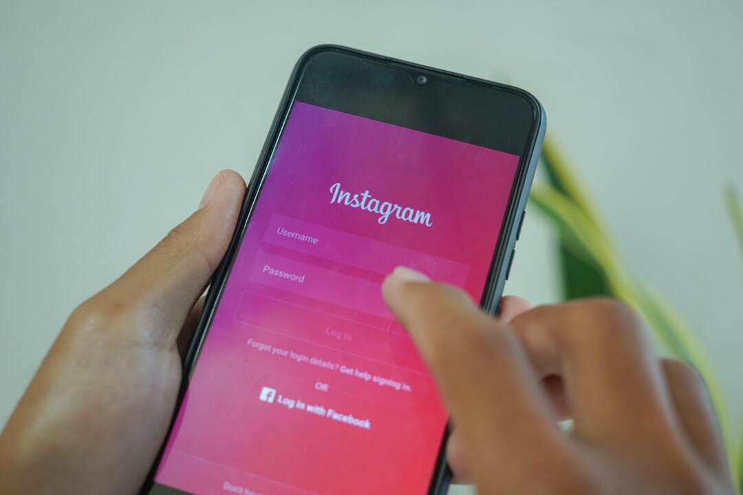 woman checking instagram on phone