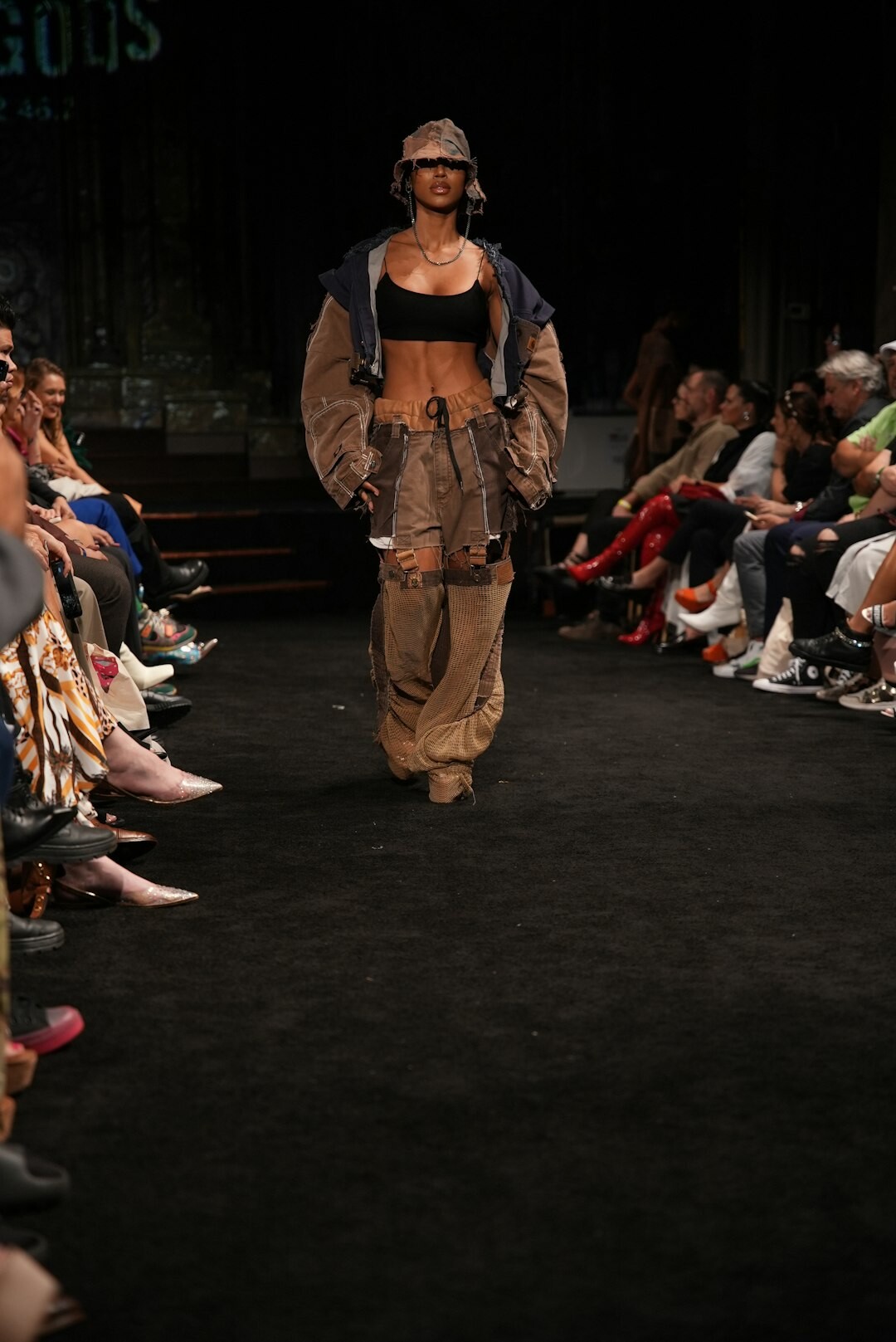 Fashion model walking on a runway